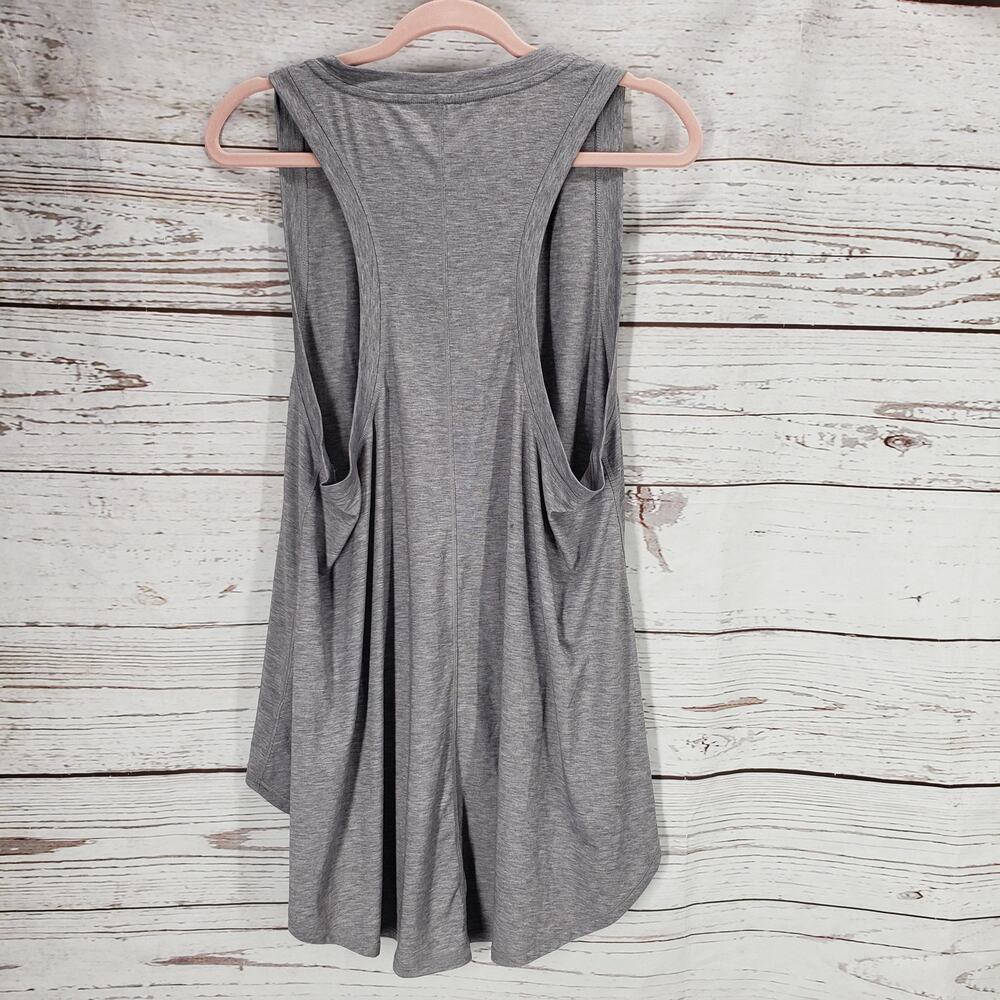 Athleta Women's Gray High Low Hem Sleeveless Tank Top Size Medium - Picture 10 of 10